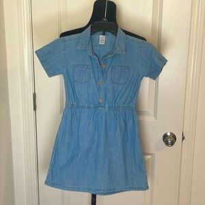 Carter’s Classics Denim Dress Button Front w/Collar Size 7/7A